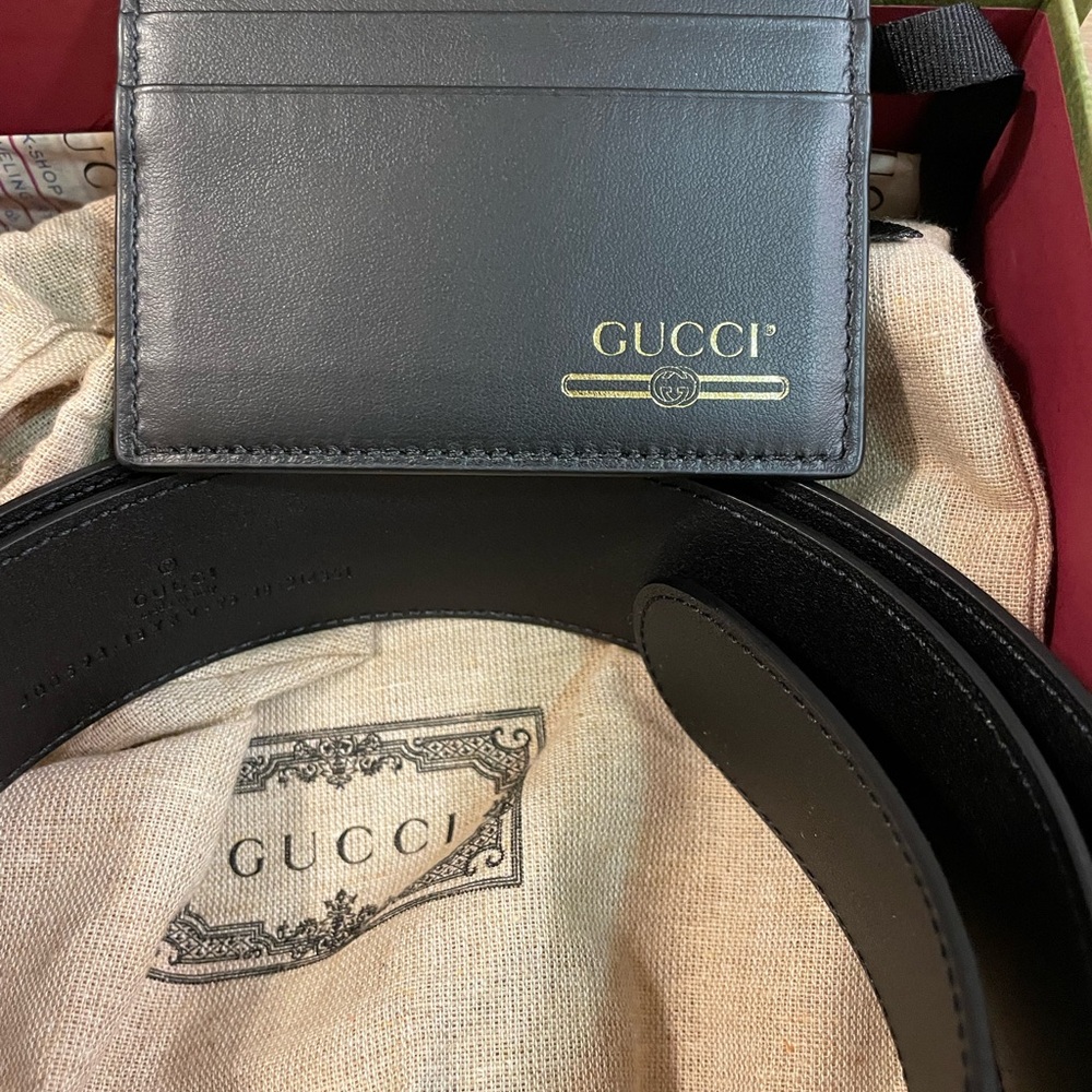 Gucci Black Leather Card Holder